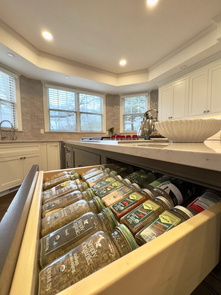kitchen remodel spice drawer