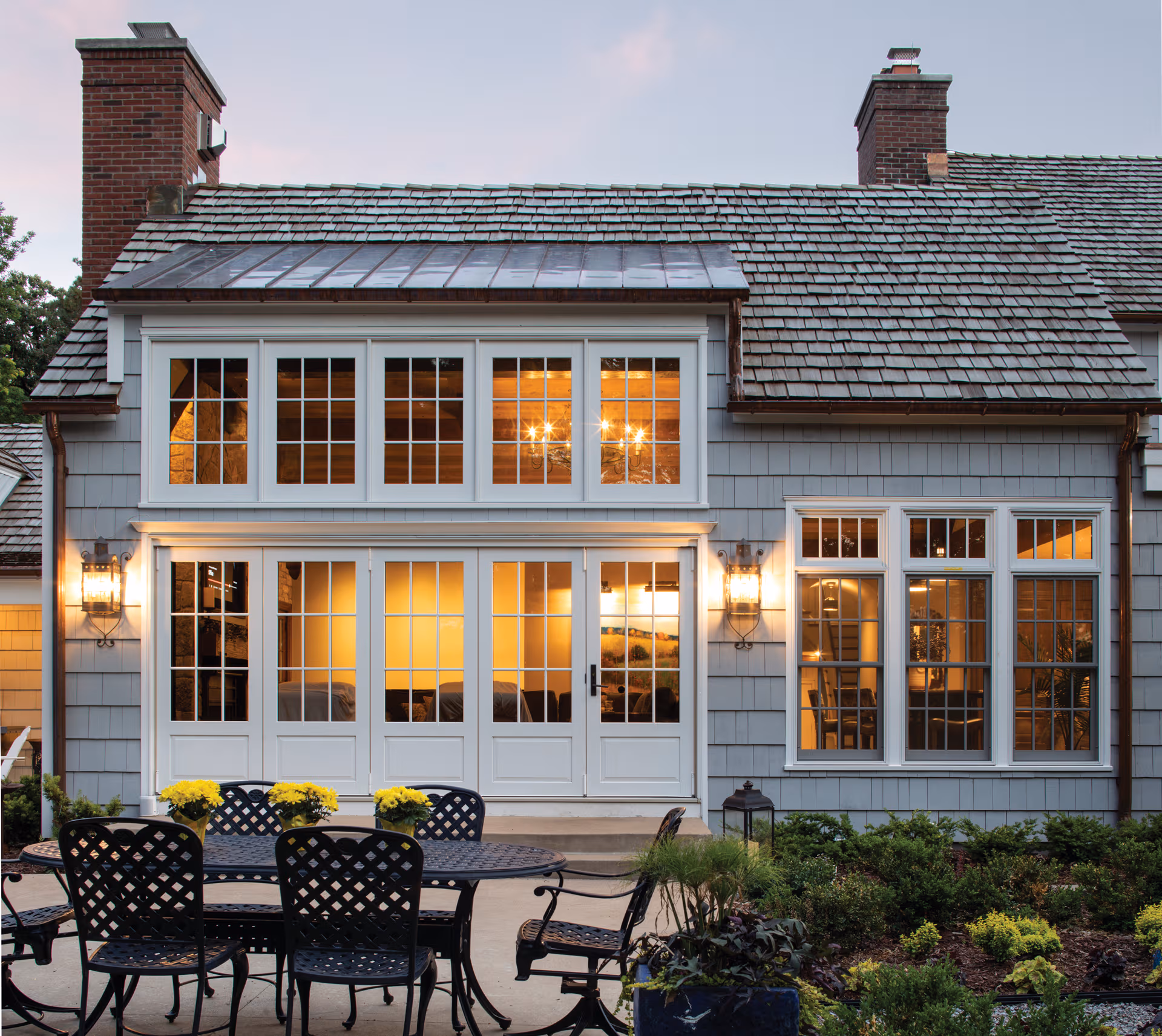 Marvin Ultimate bi-fold door system opening to luxury outdoor living space