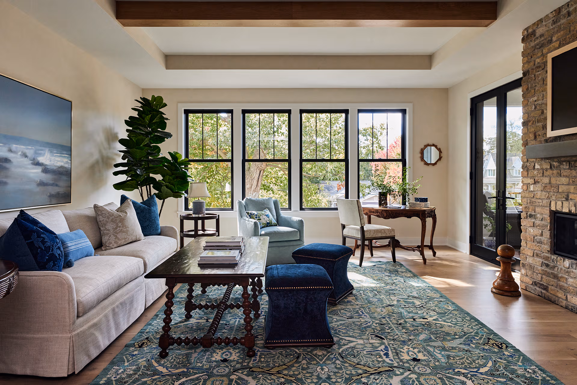 Marvin Elevate window and patio door with wood interior and fiberglass exterior in luxury home