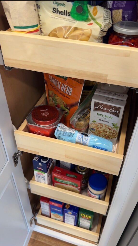 pull out pantry cabinet kitchen storage ideas Crystal Lake IL cabinet organization remodel